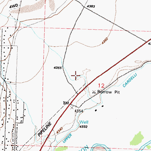 Topographic Map of Sutro Elementary School, NV
