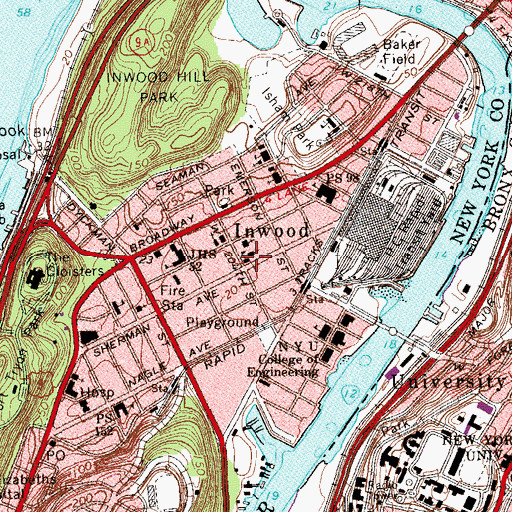 Topographic Map of Saint Matthew School, NY