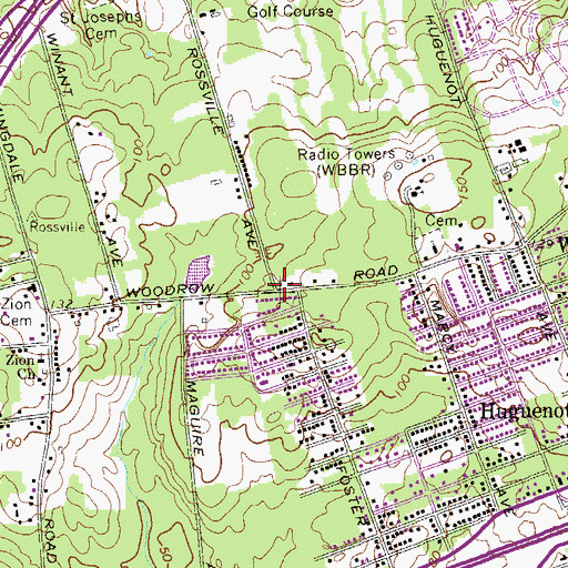 Topographic Map of Princes Bay Station Staten Island Post Office, NY