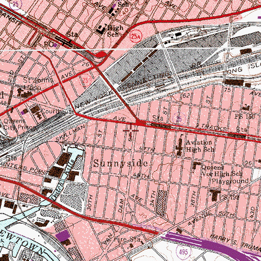 Topographic Map of Florello H LaGuardia Community College, NY