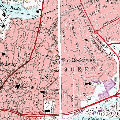 Topographic Map of Intermediate School 53, NY