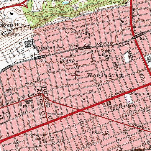 Topographic Map of Epworth United Methodist Church, NY