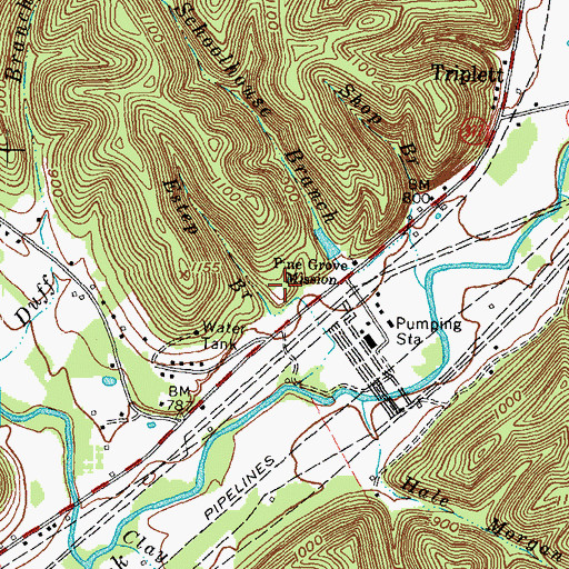 Topographic Map of Estep Cemetery, KY