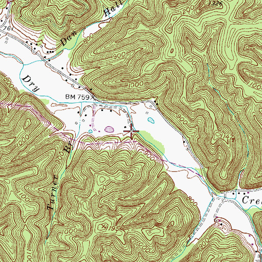 Topographic Map of Smedley Cemetery, KY