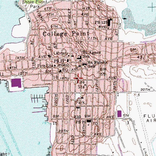 Topographic Map of New York Mission Church, NY