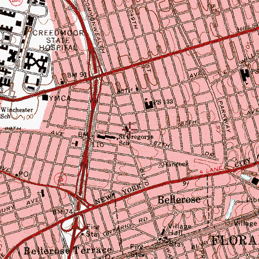 Topographic Map of Holy Trinity Lutheran Church, NY