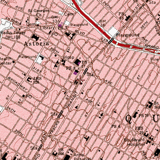 Topographic Map of Saint Demetrios Greek Orthodox Church, NY