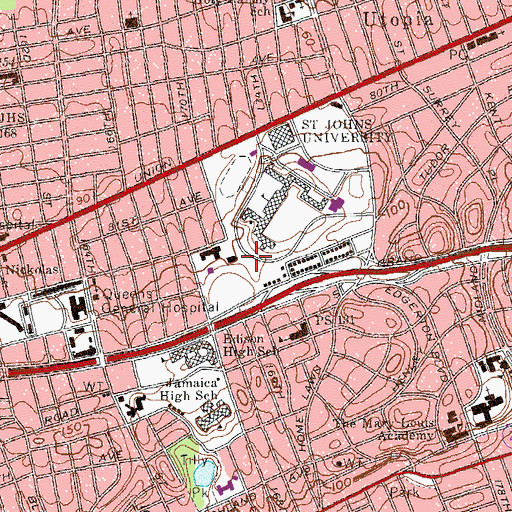 Topographic Map of John Cardinal O'Connor Hall, NY