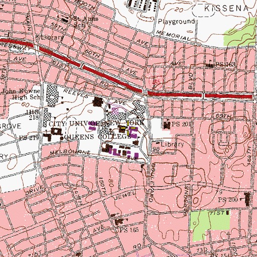 Topographic Map of Kiely Hall, NY