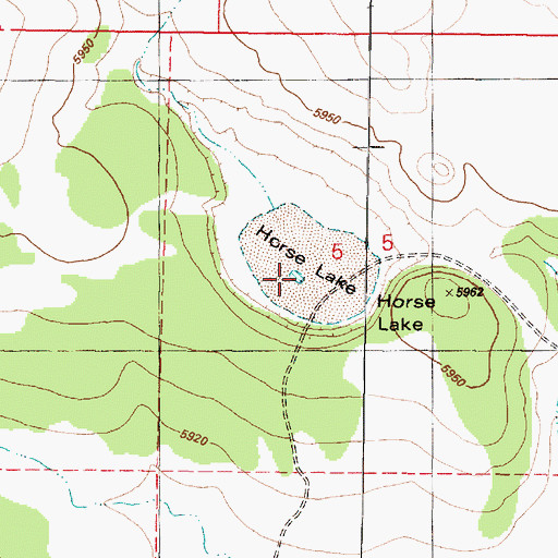 Topographic Map of Horse Lake, AZ