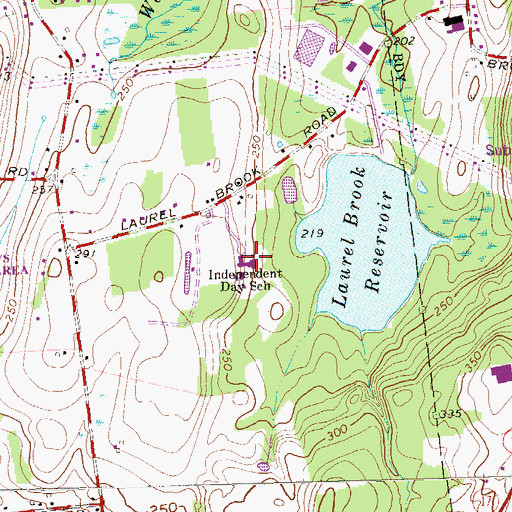 Topographic Map of Independent Day School, CT