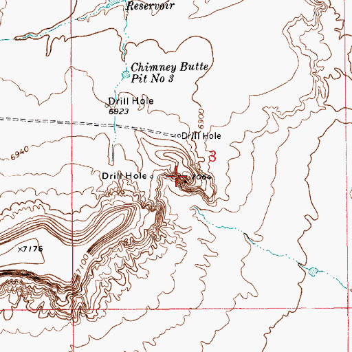 Topographic Map of Bailey Cone, WY