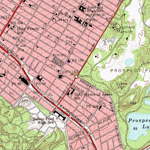 Topographic Map of Bartel - Pritchard Circle, NY