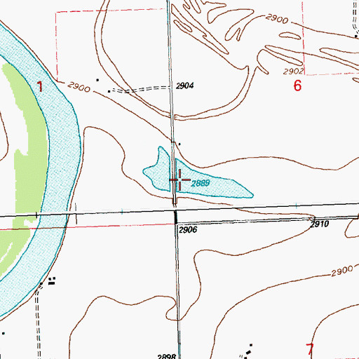 Topographic Map of Reeds Slough, MT