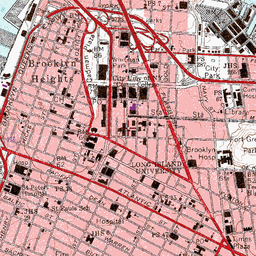 Topographic Map of New York City Transit Authority Headquarters, NY