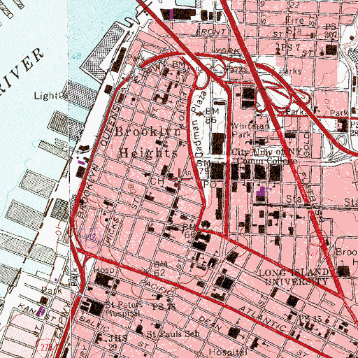 Topographic Map of Saint Ann's School, NY