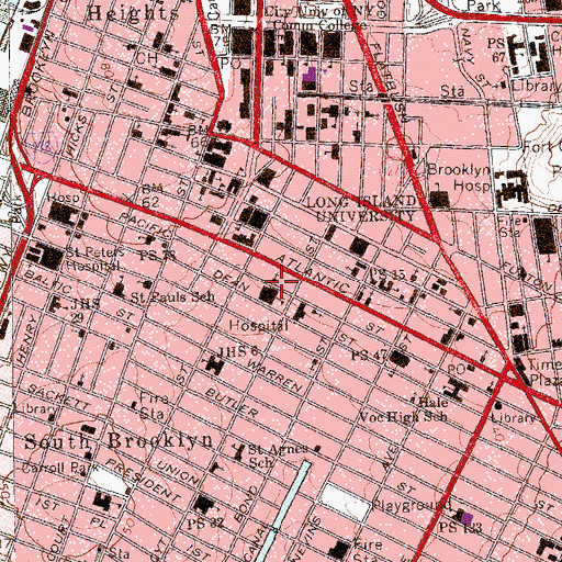 Topographic Map of Primera Iglesia Bautista, NY