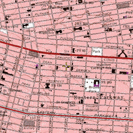 Topographic Map of Hebron French-Speaking Seventh Day Adventist Church, NY