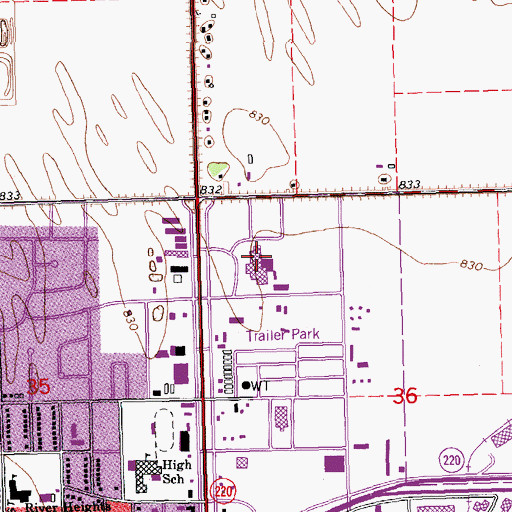 Topographic Map of Northwest Technical College, MN