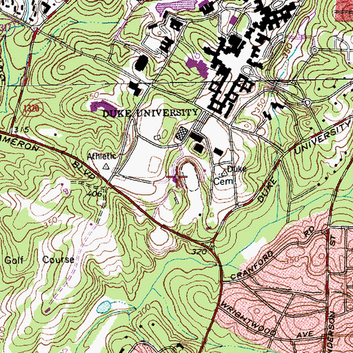 Topographic Map of Finch-Yeager Building, NC