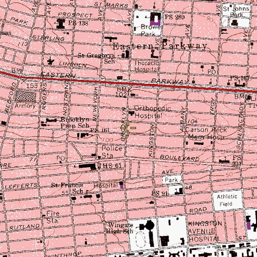 Topographic Map of Machon Chana, NY