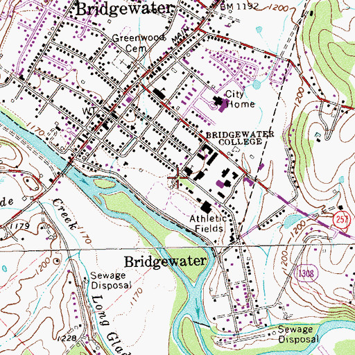 Topographic Map of Old Gymnasium, VA
