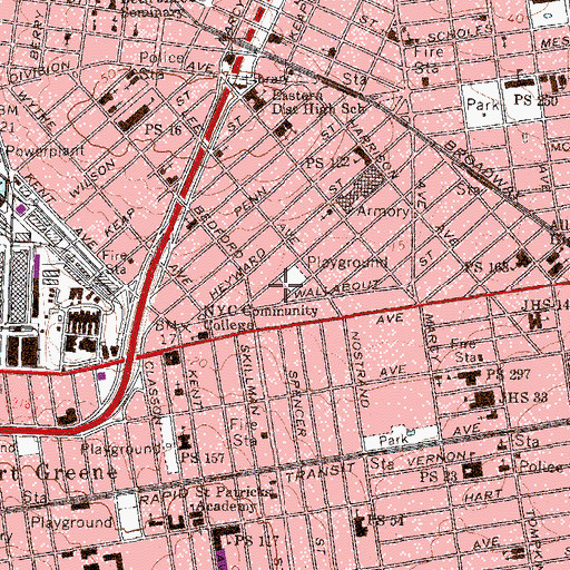 Topographic Map of Yeshiva Mesivta Arugath Habosem, NY