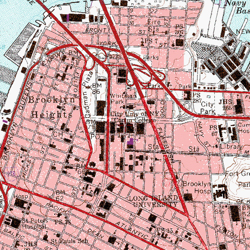 Topographic Map of Namm Hall, NY