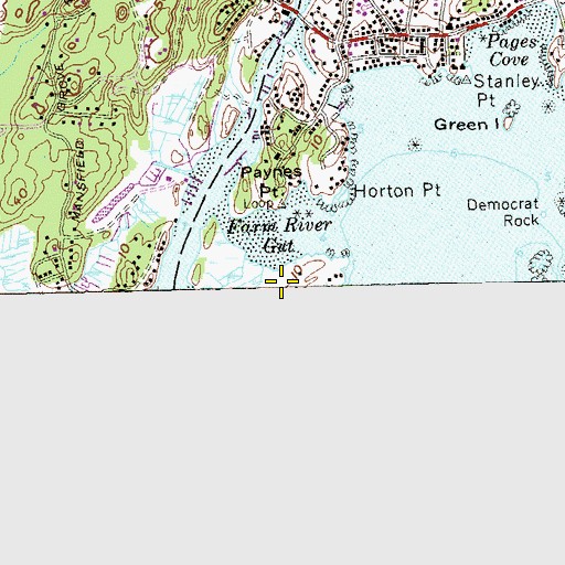 Topographic Map of Kelsey Island, CT