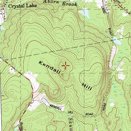 Topographic Map of Kendall Hill, CT