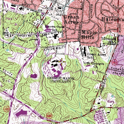 Topographic Map of North Chesapeake Module, VA