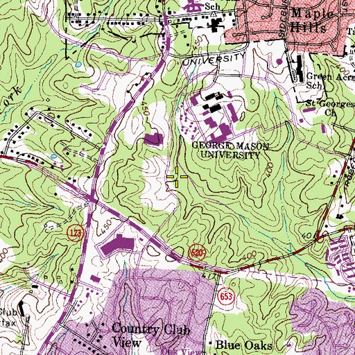 Topographic Map of Cross Cottage, VA