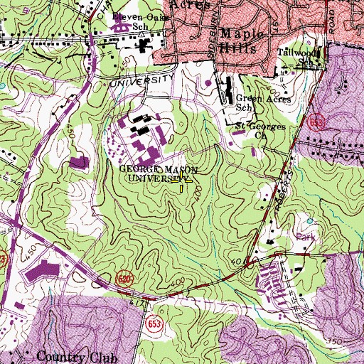 Topographic Map of Science and Tech II, VA