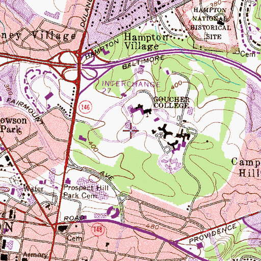 Topographic Map of Dorsey College Center, MD