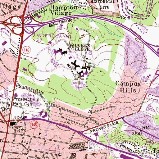 Topographic Map of Jeffrey House, MD