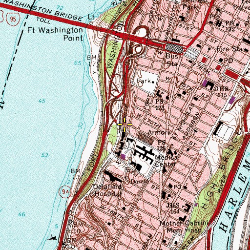 Topographic Map of Lawrence C Kolb Research Building, NY