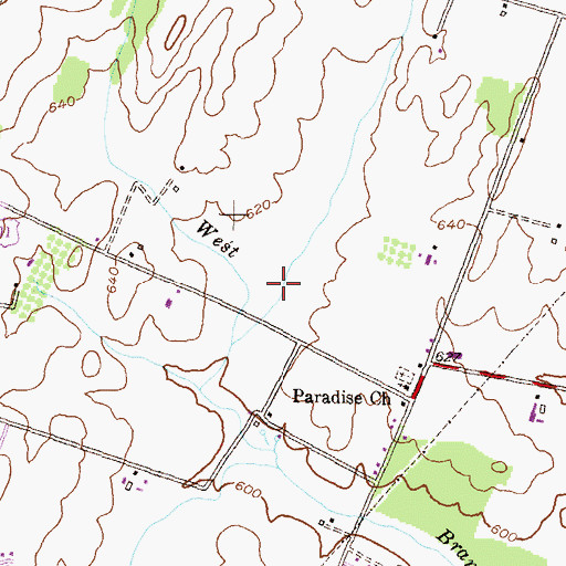 Topographic Map of Smith Hall, MD