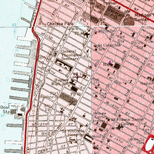 Topographic Map of Saint Peter's Church, NY