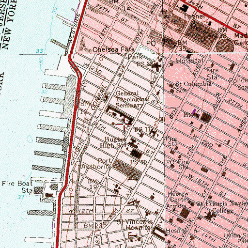 Topographic Map of Cushman Row, NY
