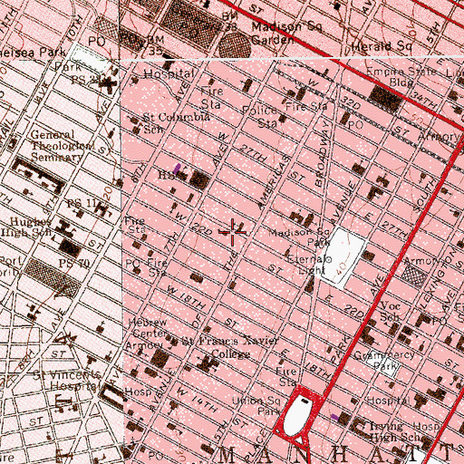Topographic Map of The Milan, NY