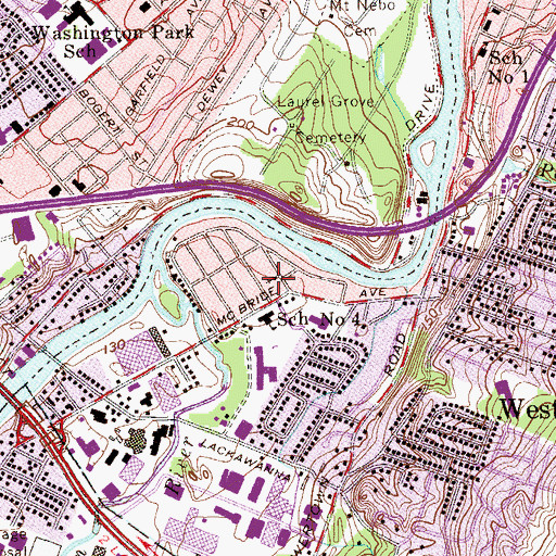 Topographic Map of West Paterson Community Building, NJ