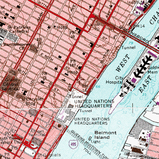 Topographic Map of Beekman Tower, NY