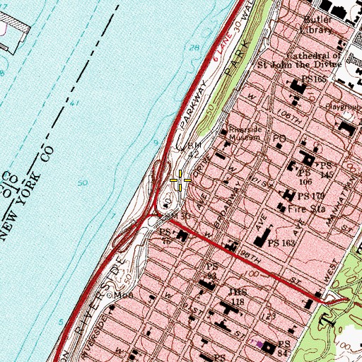 Topographic Map of Carrere Memorial, NY
