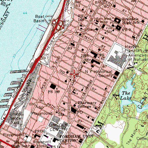 Topographic Map of Verdi Square, NY