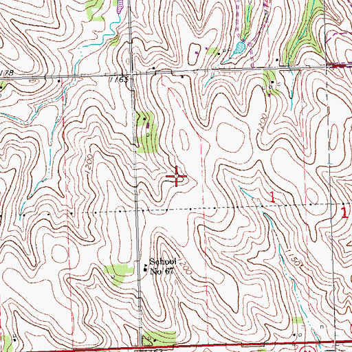 Topographic Map of Alice Buffet Magnet Middle School, NE