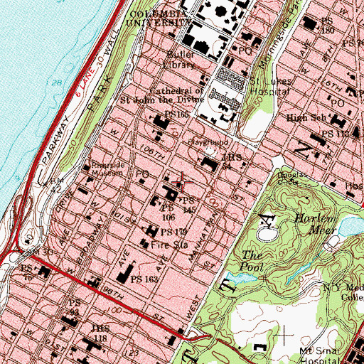 Topographic Map of Saint Gerasimos Greek Orthodox Church, NY