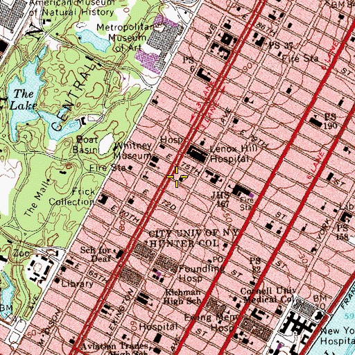 Topographic Map of Church of the Resurrection, NY