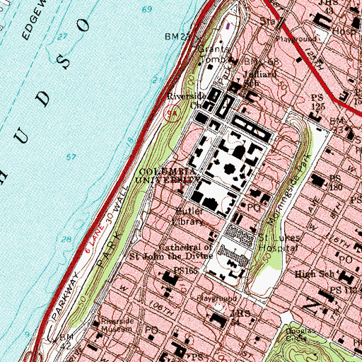 Topographic Map of Robert K Kraft Center for Jewish Student Life, NY