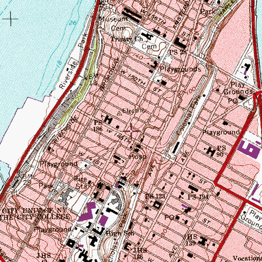 Topographic Map of Jackson Center of Ophthalmology, NY