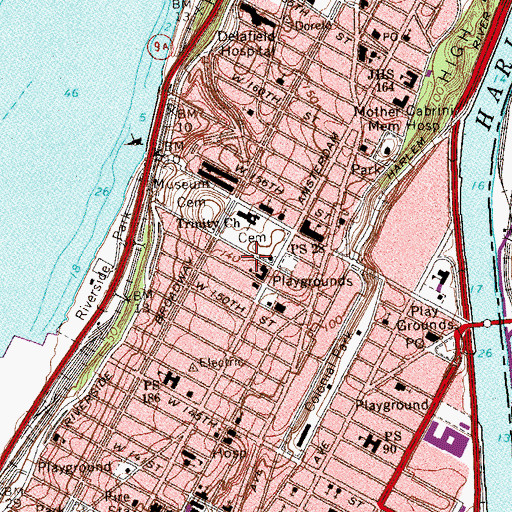 Topographic Map of Russian Holy Fathers Church, NY